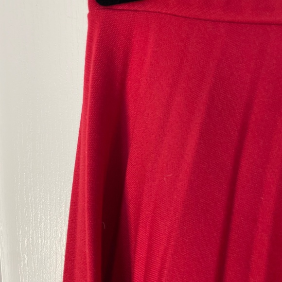 Sz M Vintage(with Tags!) Red Pleated Maxi Skirt - Picture 6 of 10